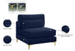Julia Velvet Modular Armless Chair - Sterling House Interiors