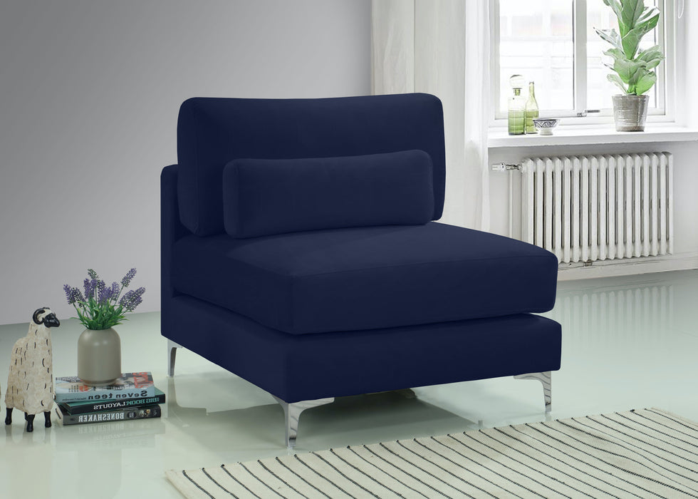 Julia Velvet Modular Armless Chair - Sterling House Interiors