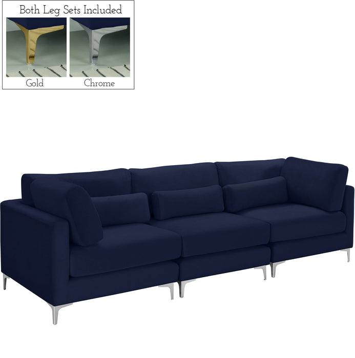 Julia Velvet Modular Sofa (3 Boxes) - Sterling House Interiors