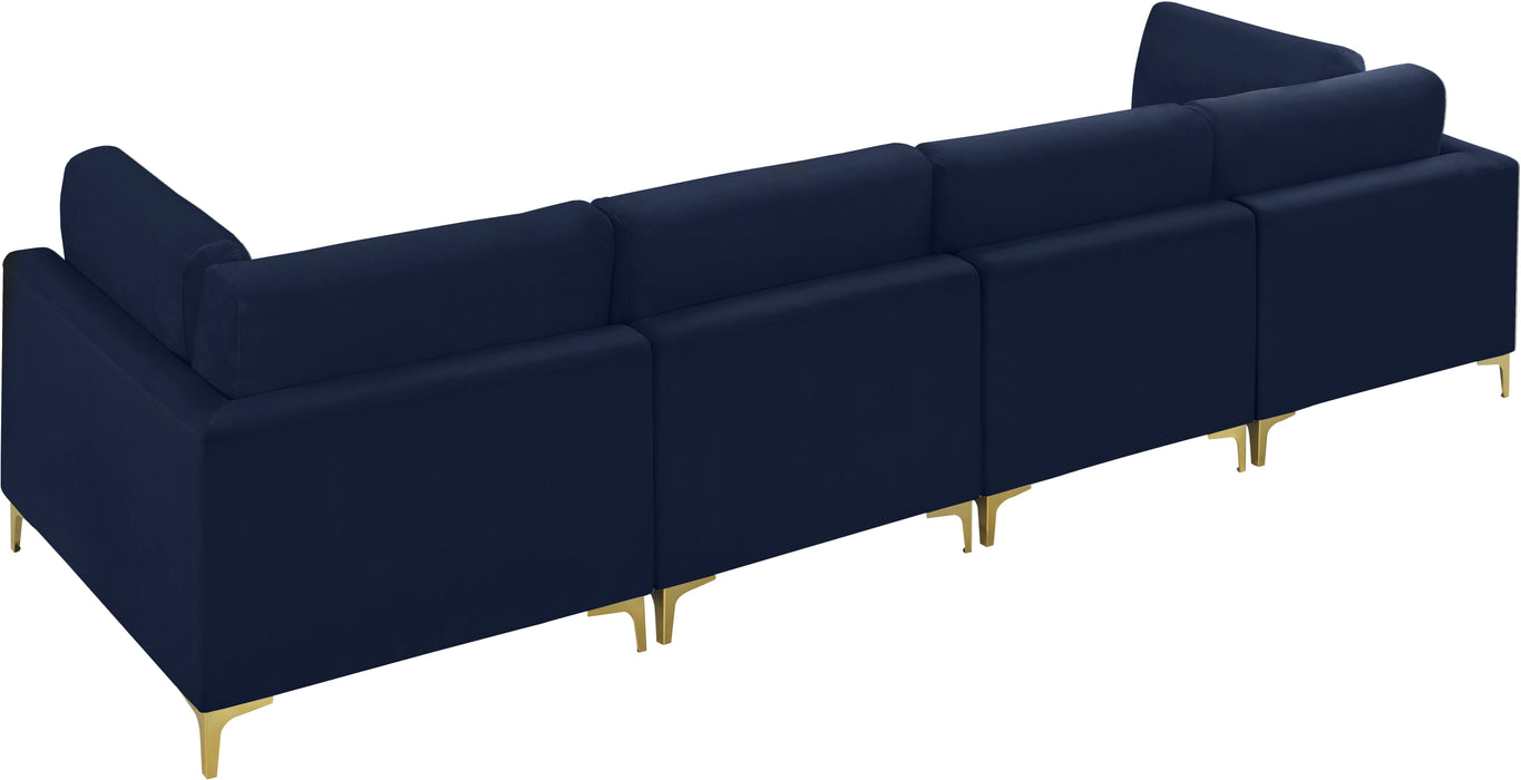 Julia Velvet Modular Sofa (4 Boxes) - Sterling House Interiors