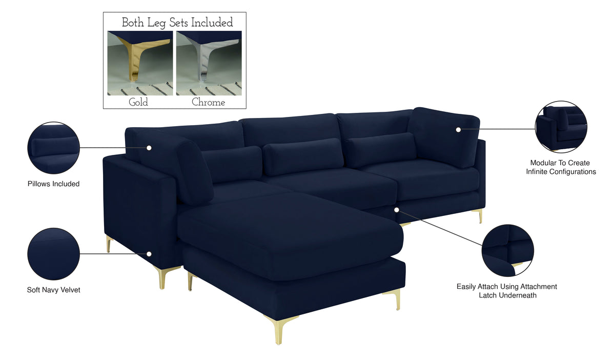 Julia Velvet Modular Sectional (4 Boxes) - Sterling House Interiors