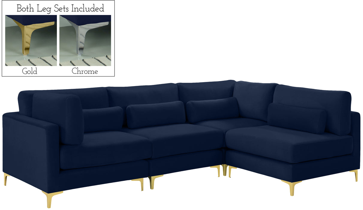 Julia Velvet Modular Sectional (4 Boxes) - Sterling House Interiors