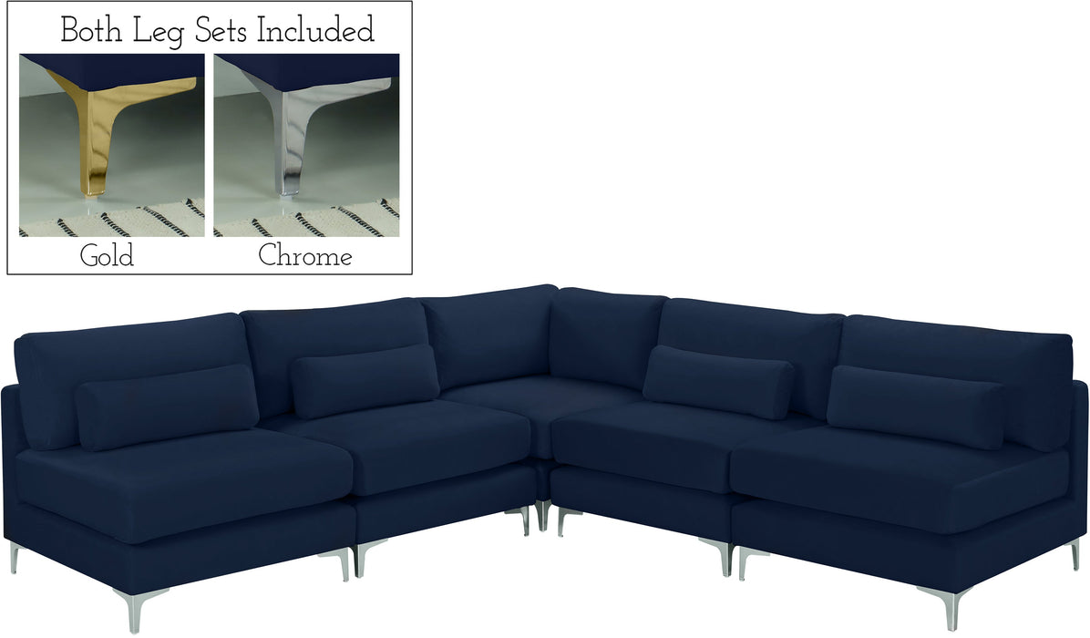 Julia Velvet Modular Sectional (5 Boxes) - Sterling House Interiors