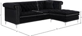 Damian Velvet 2pc. Reversible Sectional - Sterling House Interiors