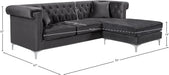 Damian Velvet 2pc. Reversible Sectional - Sterling House Interiors
