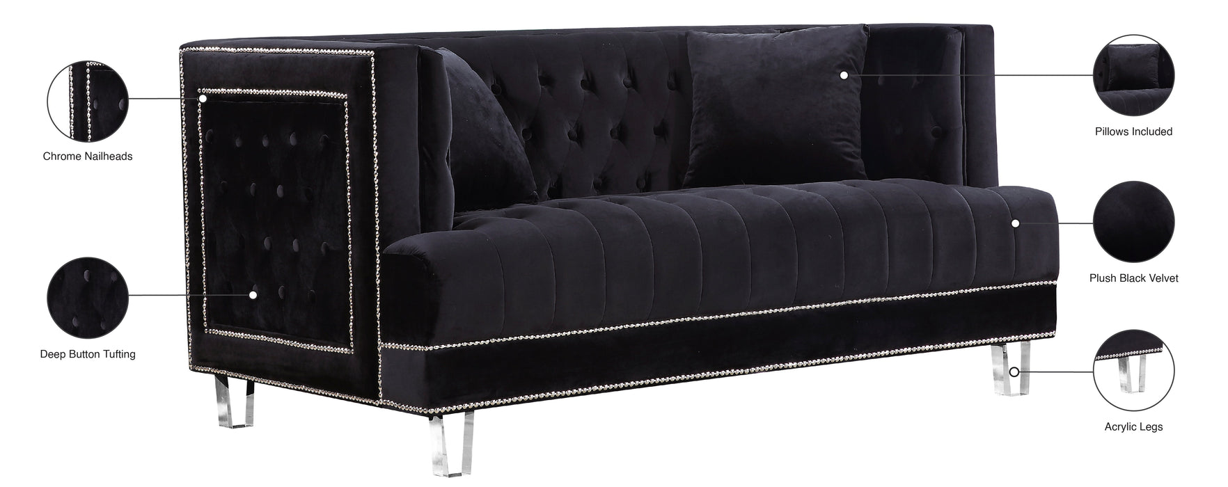 Lucas Velvet Loveseat - Sterling House Interiors