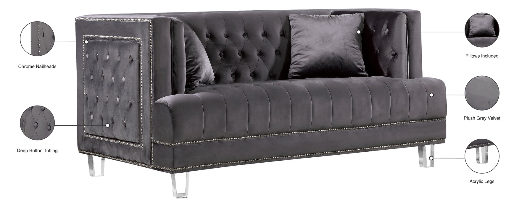 Lucas Velvet Loveseat - Sterling House Interiors