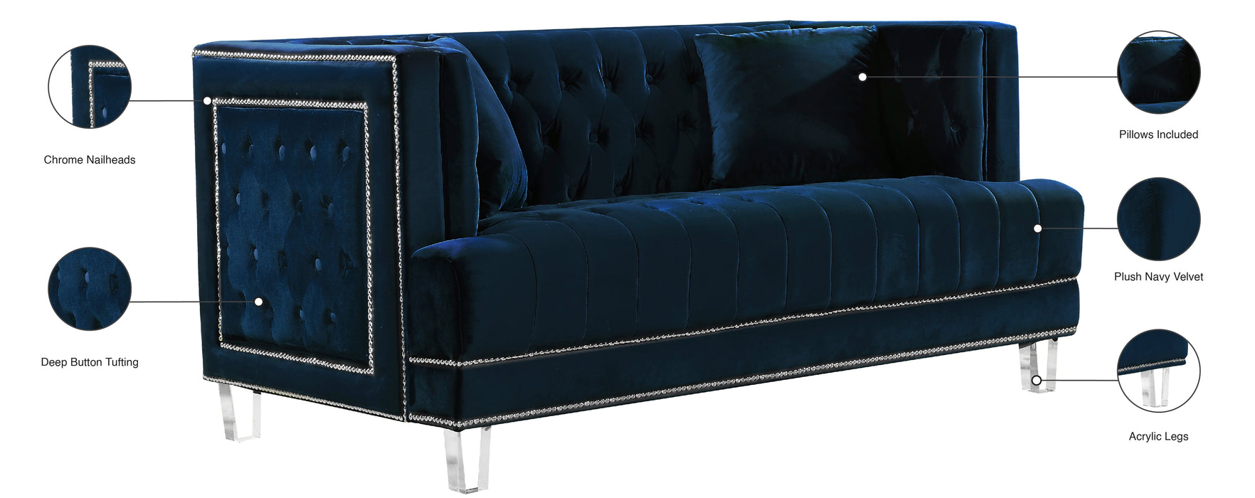 Lucas Velvet Loveseat - Sterling House Interiors