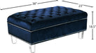 Lucas Velvet Ottoman - Sterling House Interiors