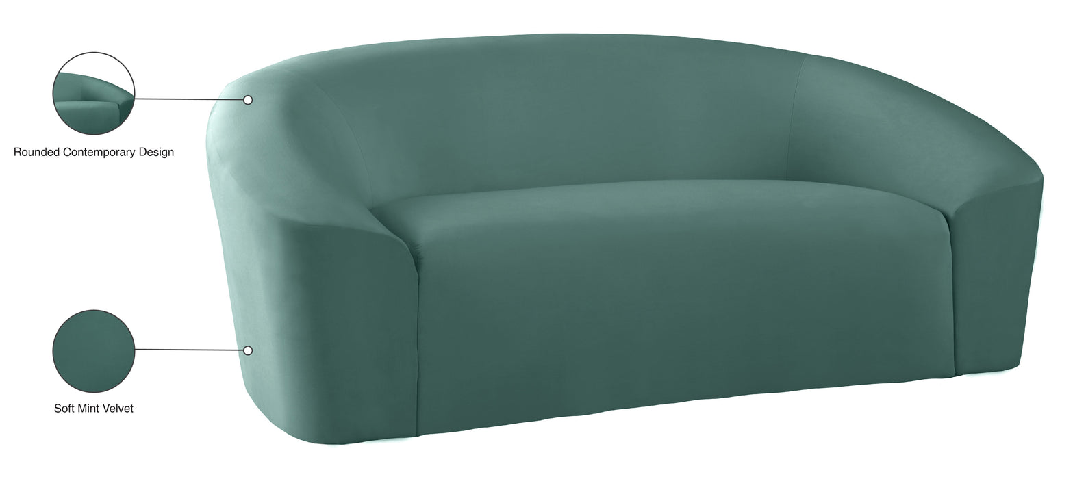 Riley Velvet Loveseat - Sterling House Interiors