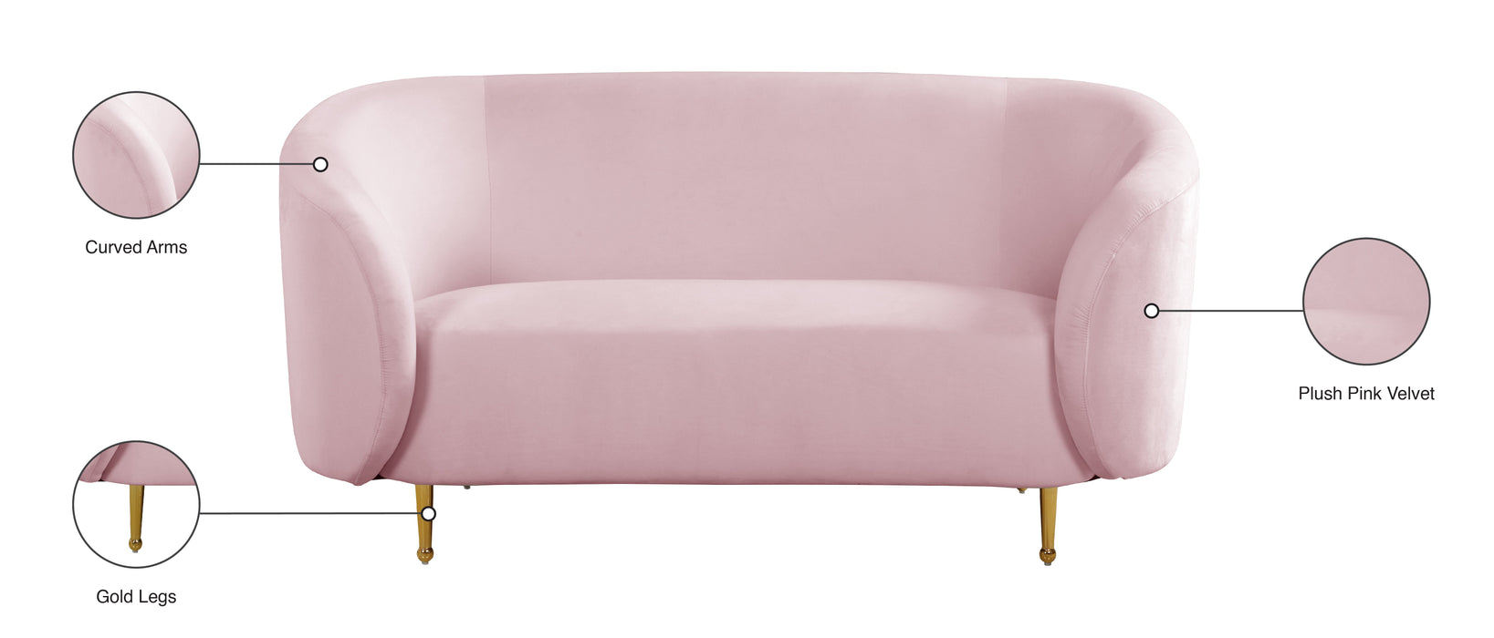 Lavilla Velvet Loveseat - Sterling House Interiors