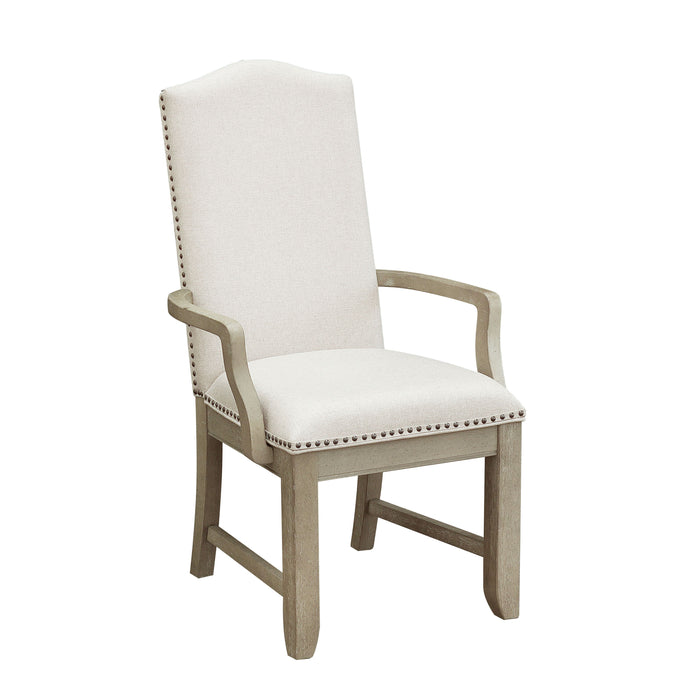 Prospect Hill Upholstered Back Arm Chair Dark Gray