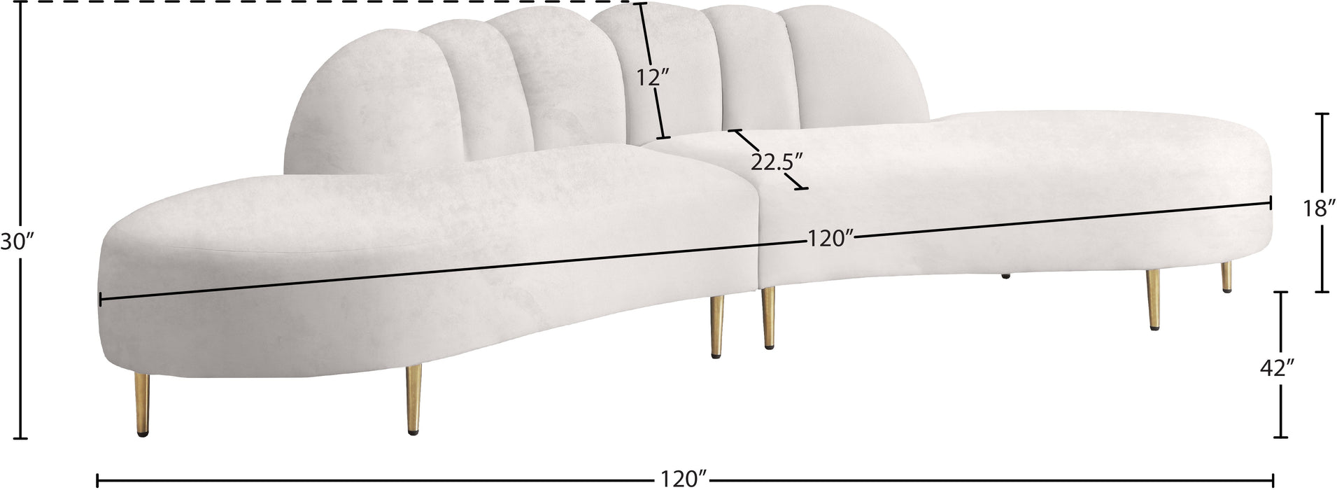 Divine Velvet 2pc. Sectional - Sterling House Interiors