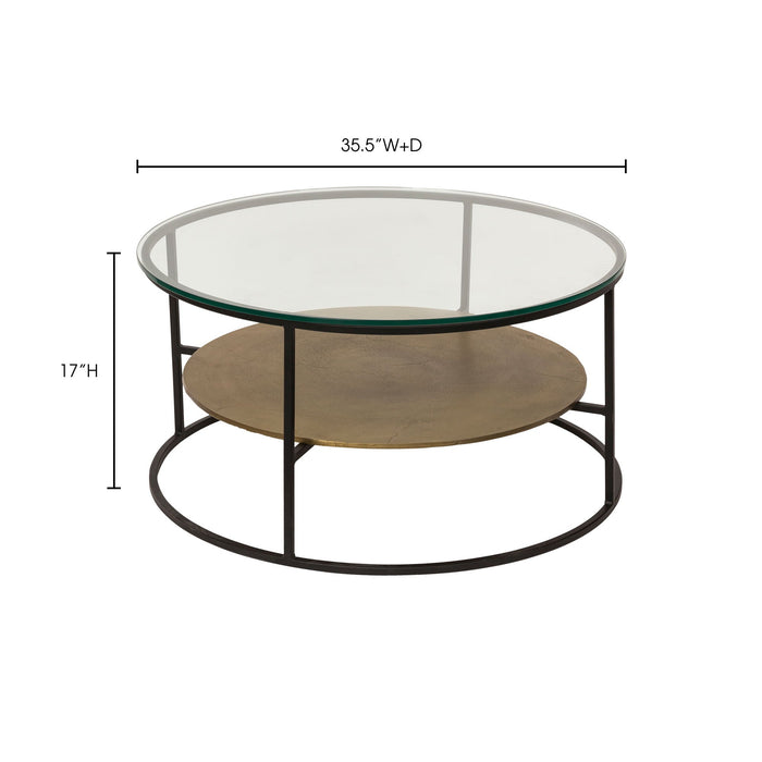 Callie Coffee Table Anitque Brass