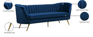 Margo Velvet Sofa - Sterling House Interiors