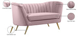 Margo Velvet Loveseat - Sterling House Interiors