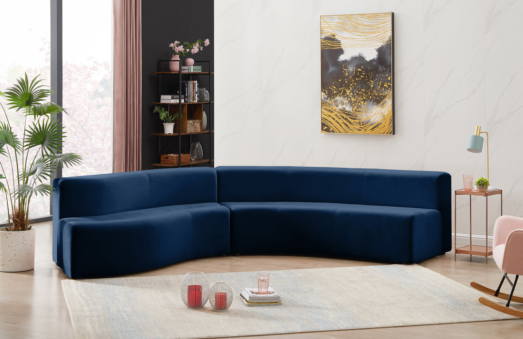 Curl Velvet 2pc. Sectional - Sterling House Interiors