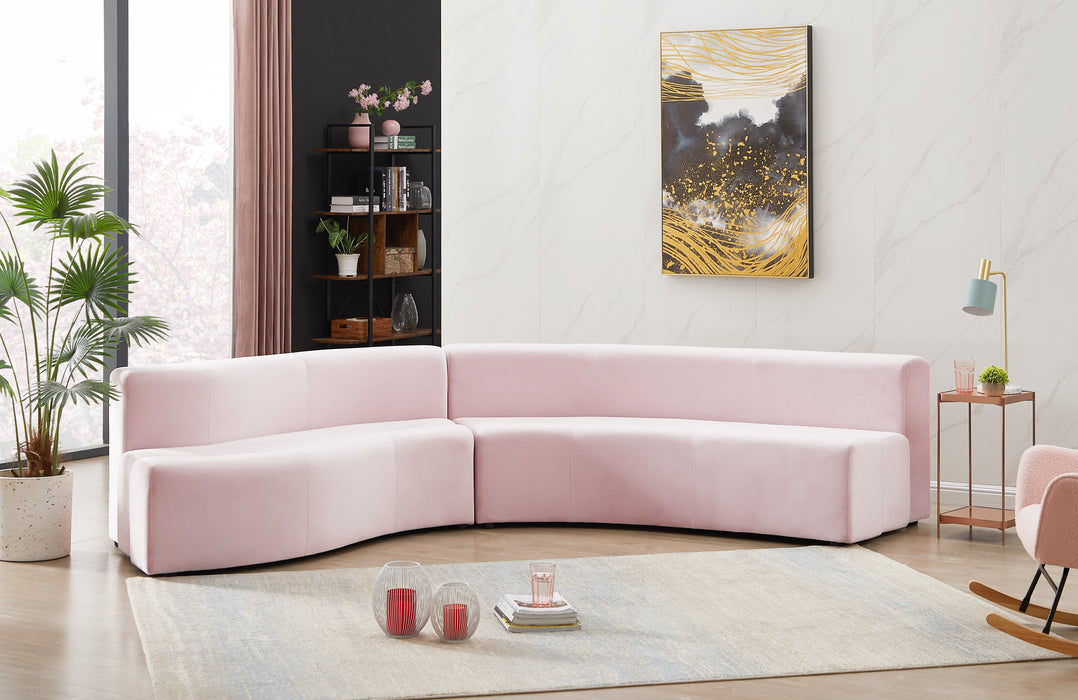 Curl Velvet 2pc. Sectional - Sterling House Interiors