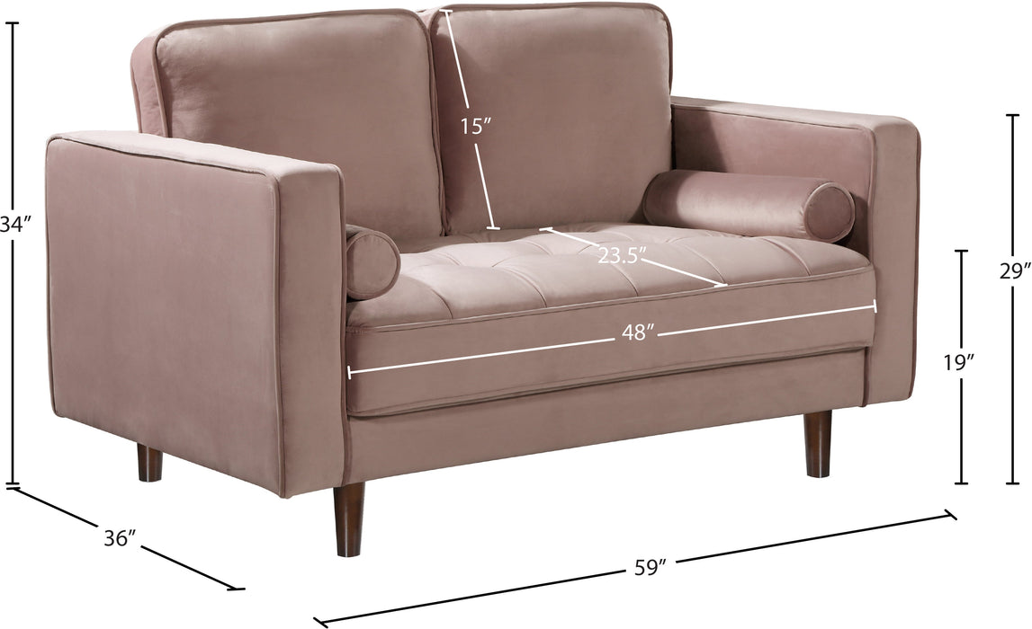 Emily Velvet Loveseat - Sterling House Interiors