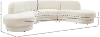 Rosa Velvet 3pc. Sectional (3 Boxes) - Sterling House Interiors
