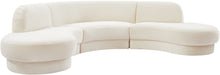Rosa Velvet 3pc. Sectional (3 Boxes) - Sterling House Interiors