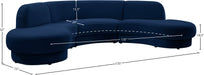 Rosa Velvet 3pc. Sectional (3 Boxes) - Sterling House Interiors