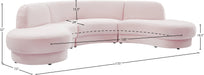 Rosa Velvet 3pc. Sectional (3 Boxes) - Sterling House Interiors