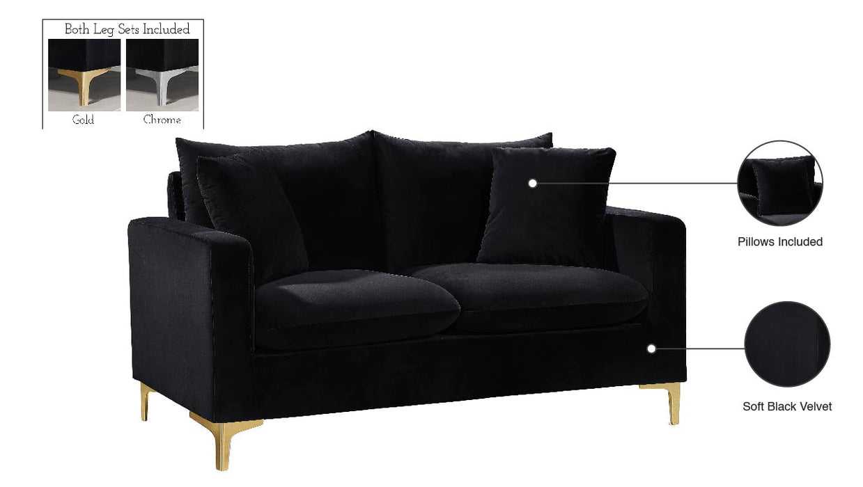 Naomi Velvet Loveseat - Sterling House Interiors