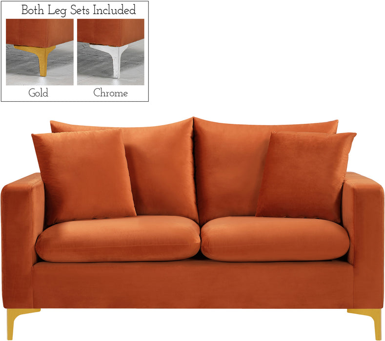 Naomi Velvet Loveseat - Sterling House Interiors