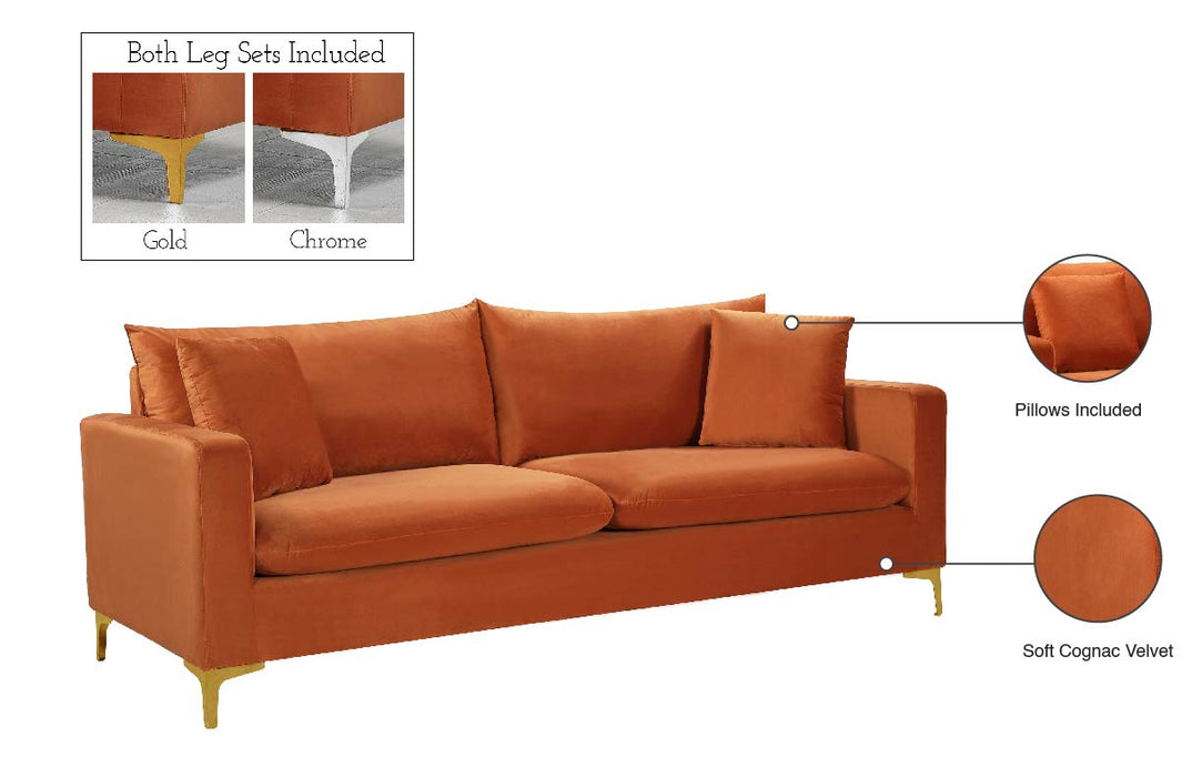 Naomi Velvet Sofa - Sterling House Interiors