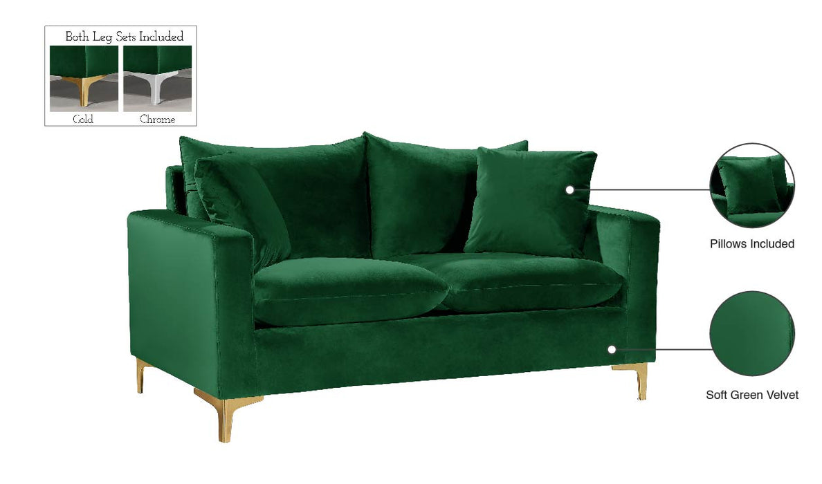 Naomi Velvet Loveseat - Sterling House Interiors