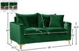 Naomi Velvet Loveseat - Sterling House Interiors