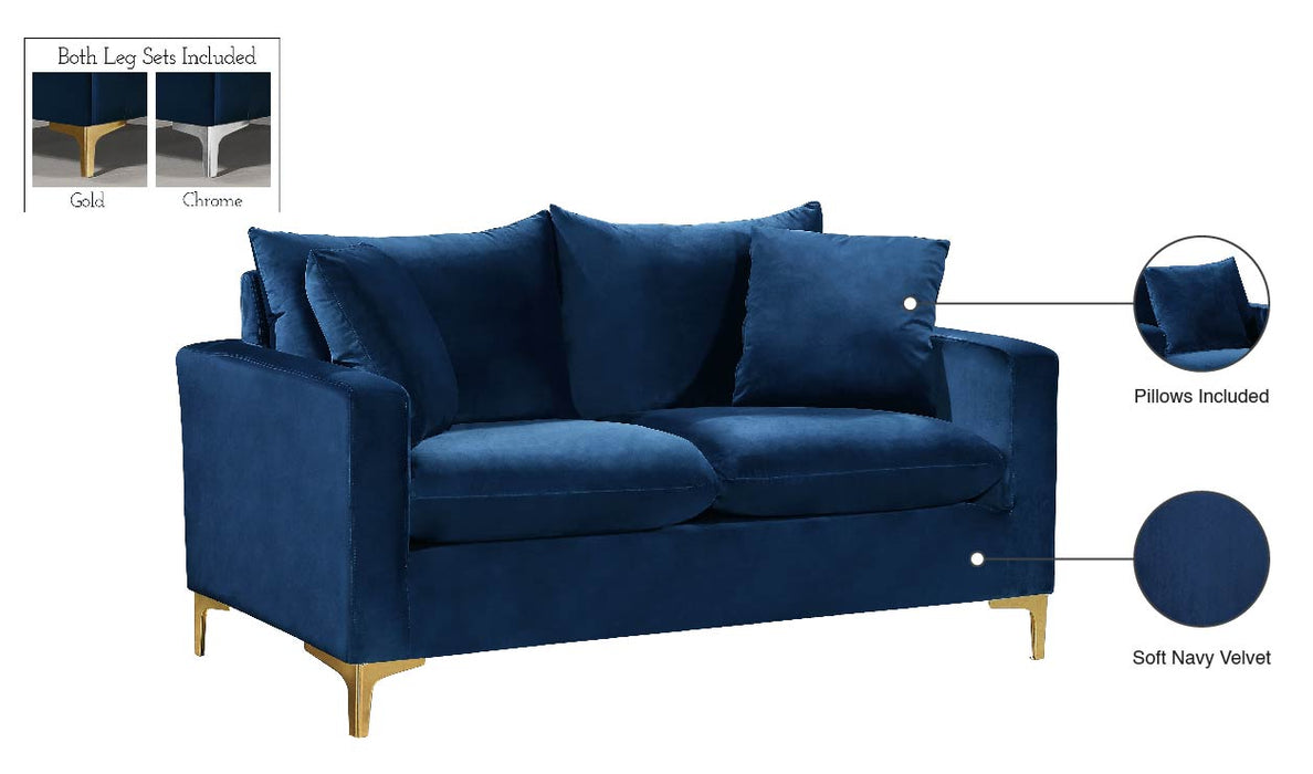 Naomi Velvet Loveseat - Sterling House Interiors