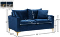 Naomi Velvet Loveseat - Sterling House Interiors