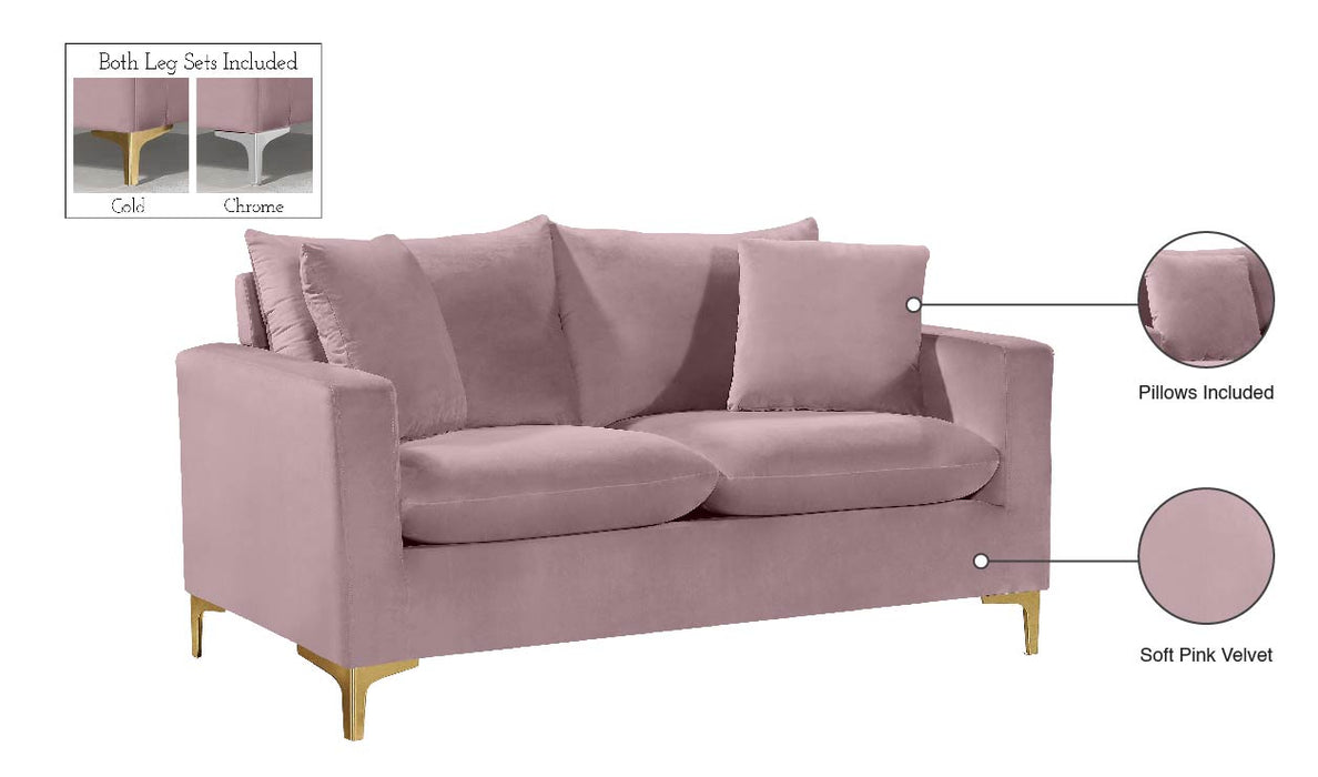 Naomi Velvet Loveseat - Sterling House Interiors