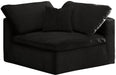 Cozy Navy Velvet Corner Chair - Sterling House Interiors