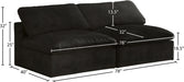 Cozy Velvet Cloud Modular Armless Sofa - Sterling House Interiors