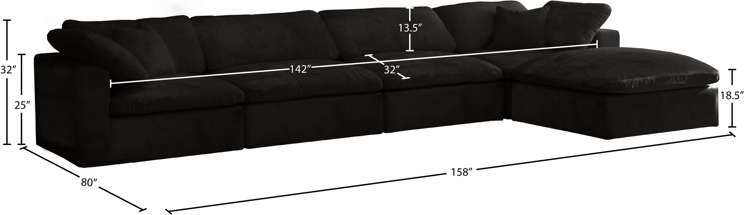 Cozy Velvet Cloud Modular Sectional - Sterling House Interiors