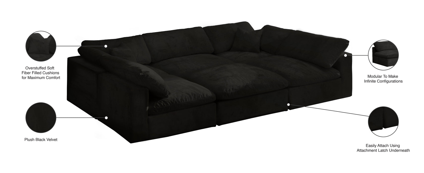 Cozy Velvet Cloud Modular Sectional - Sterling House Interiors