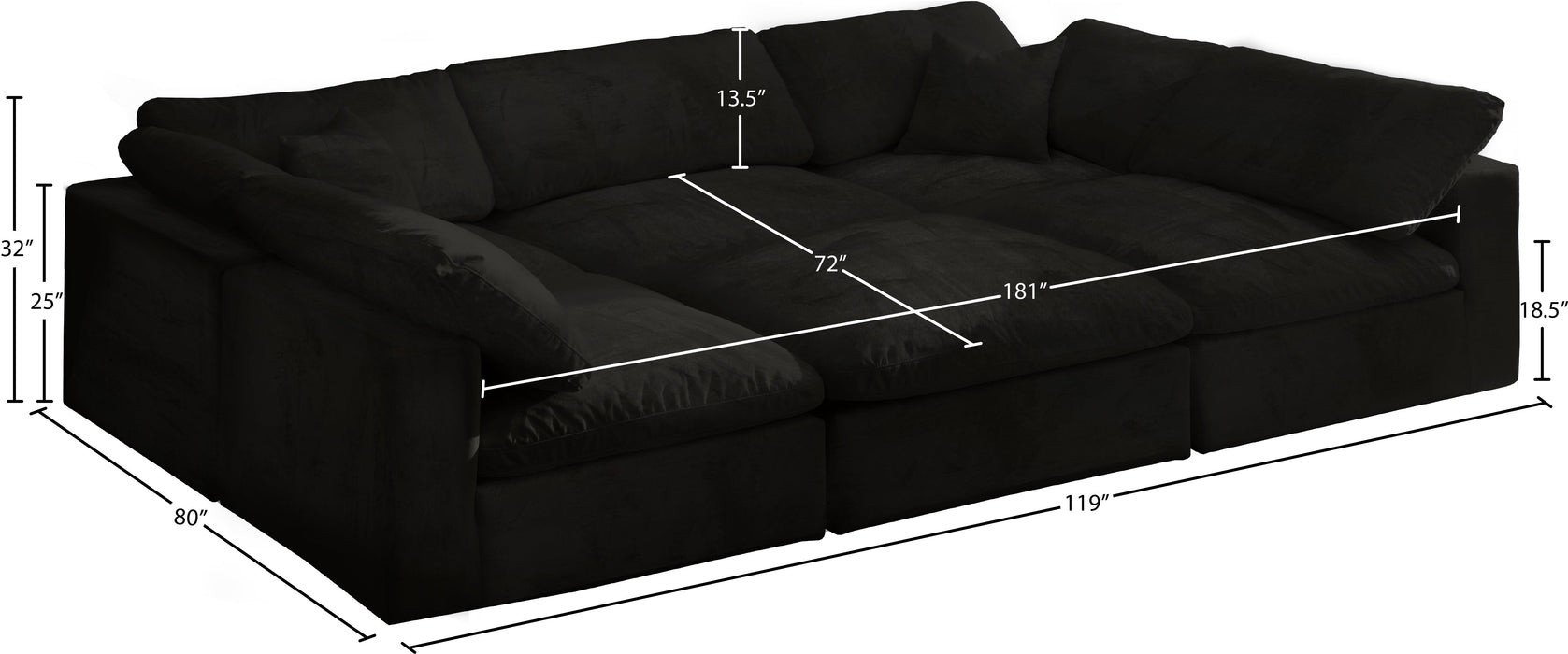 Cozy Velvet Cloud Modular Sectional - Sterling House Interiors