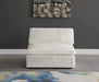 Cozy Black Velvet Armless Chair - Sterling House Interiors