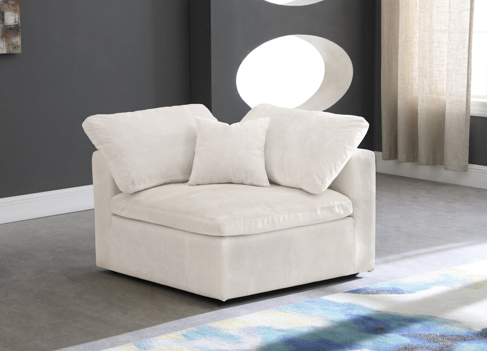 Cozy Navy Velvet Corner Chair - Sterling House Interiors
