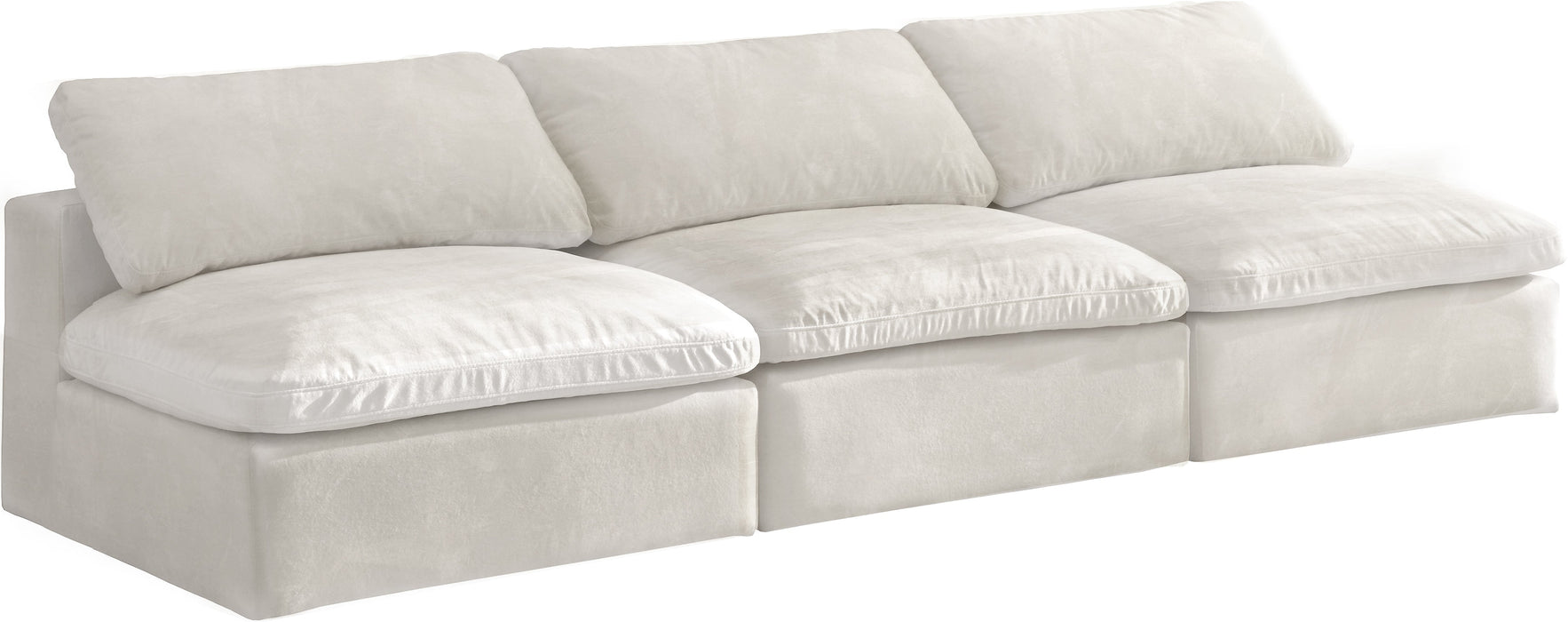 Cozy Velvet Cloud Modular Armless Sofa - Sterling House Interiors