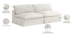 Cozy Velvet Cloud Modular Armless Sofa - Sterling House Interiors