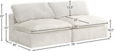 Cozy Velvet Cloud Modular Armless Sofa - Sterling House Interiors