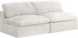 Cozy Velvet Cloud Modular Armless Sofa - Sterling House Interiors