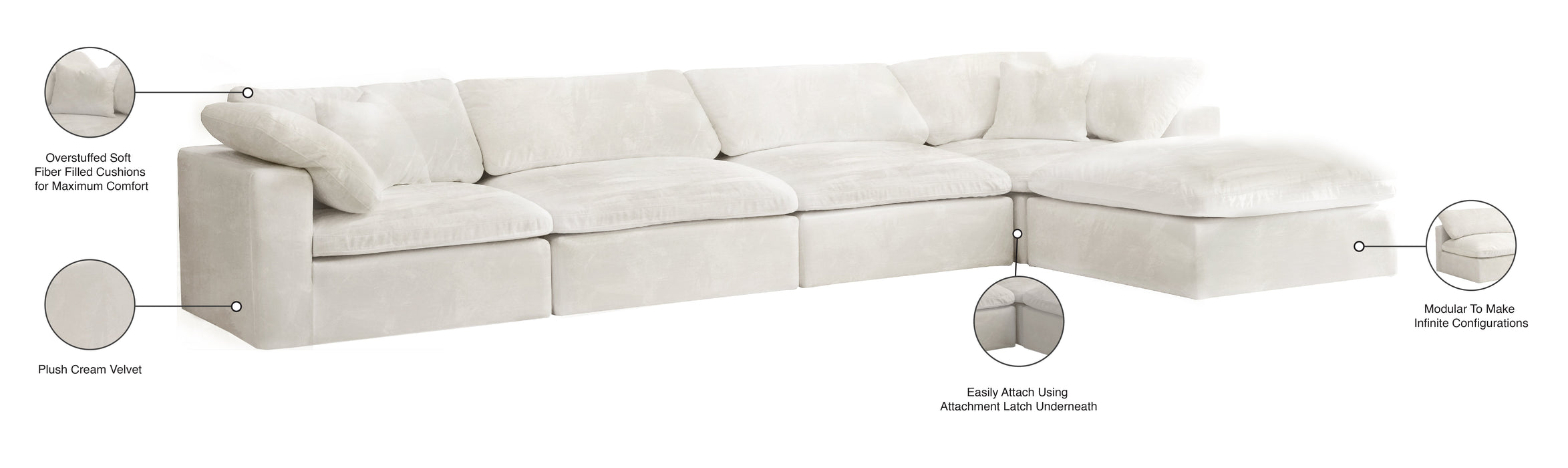 Cozy Velvet Cloud Modular Sectional - Sterling House Interiors