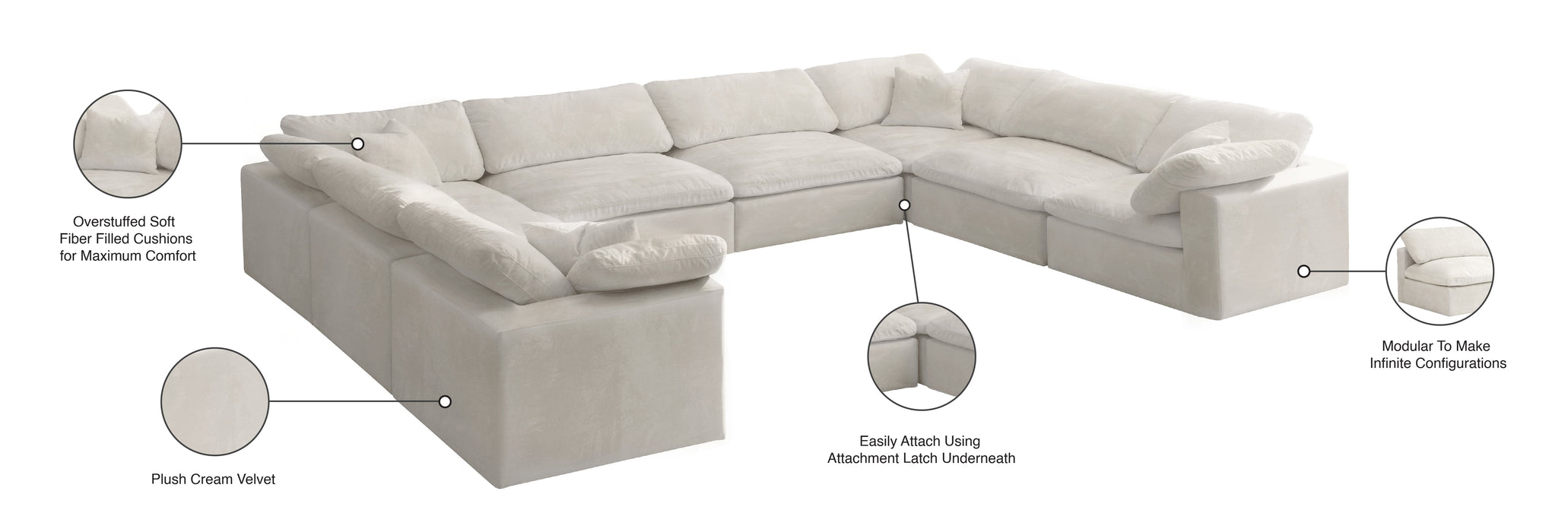 Cozy Velvet Cloud Modular Sectional - Sterling House Interiors