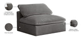 Cozy Black Velvet Armless Chair - Sterling House Interiors
