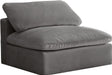 Cozy Black Velvet Armless Chair - Sterling House Interiors